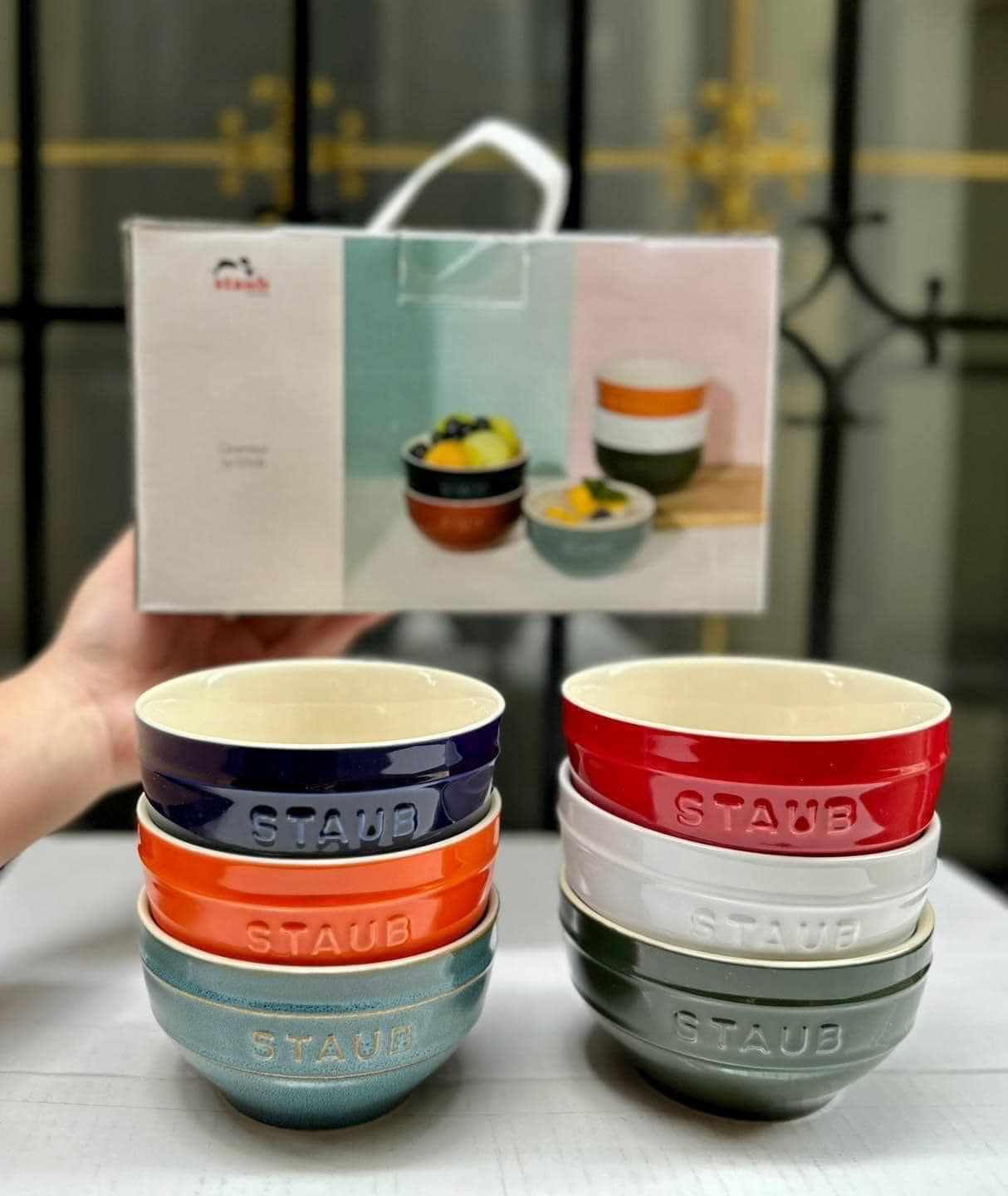 Set 6 bát cơm Staub cầu vồng 12cm Hàng chính hãng