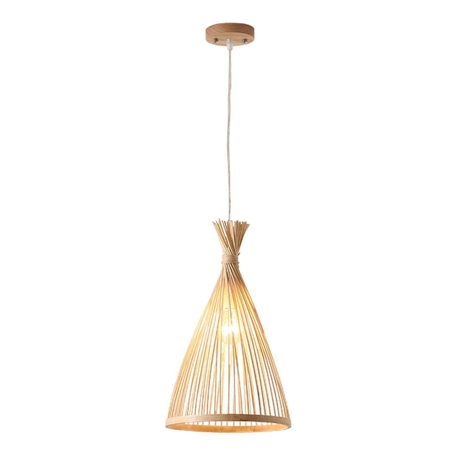 Bamboo Ceiling Pendant Light Hanging Lamp Teahouse Hotel Lighting
