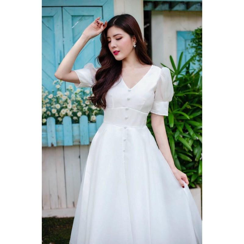 DỰ TIỆC SANG TRỌNG VỚI VÁY XOÈ TIỂU THƯ - CÓ SIZE M/L ĐẾN 58KG - MS119YMM MM