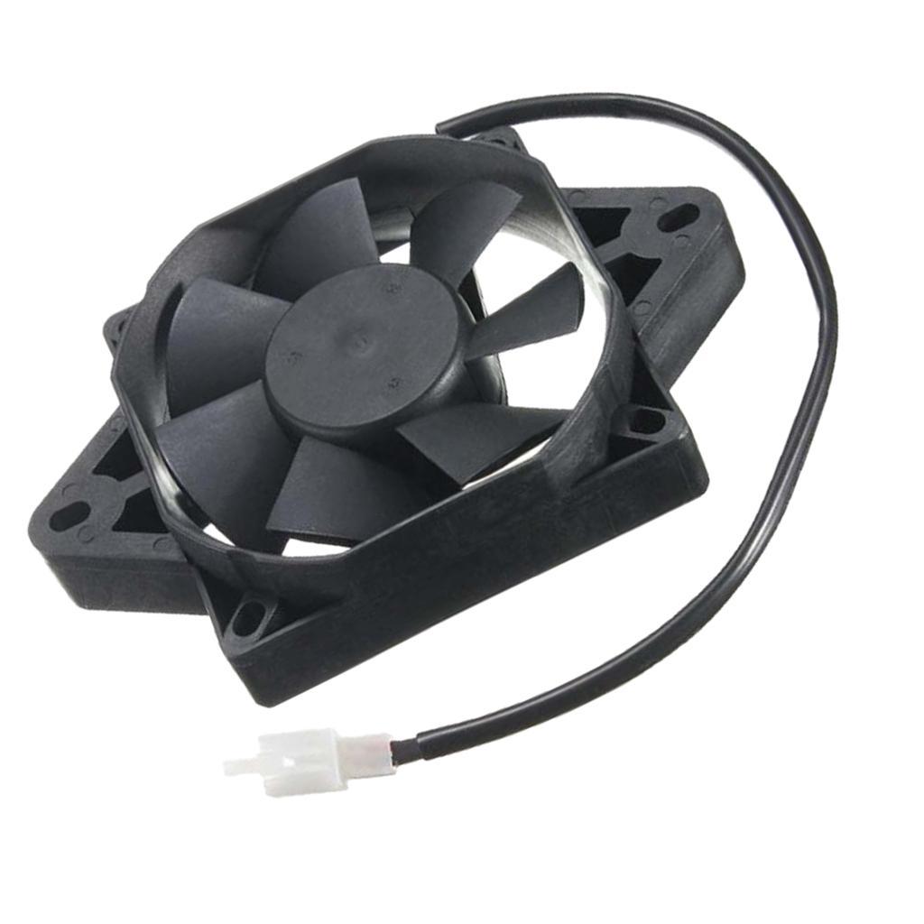 2 Pieces 12V Electric Engine Cooling Fan Radiator Motorcycle ATV 150-250cc