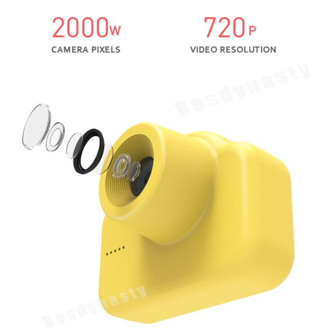 Trẻ em mới Máy ảnh trẻ em Động vật dễ thương Máy ảnh lấy ngay Máy quay video kỹ thuật số cho trẻ em Máy ảnh Đồ chơi cho bé gái Quà tặng sinh nhật Màu sắc: Hươu thêm thẻ 16G