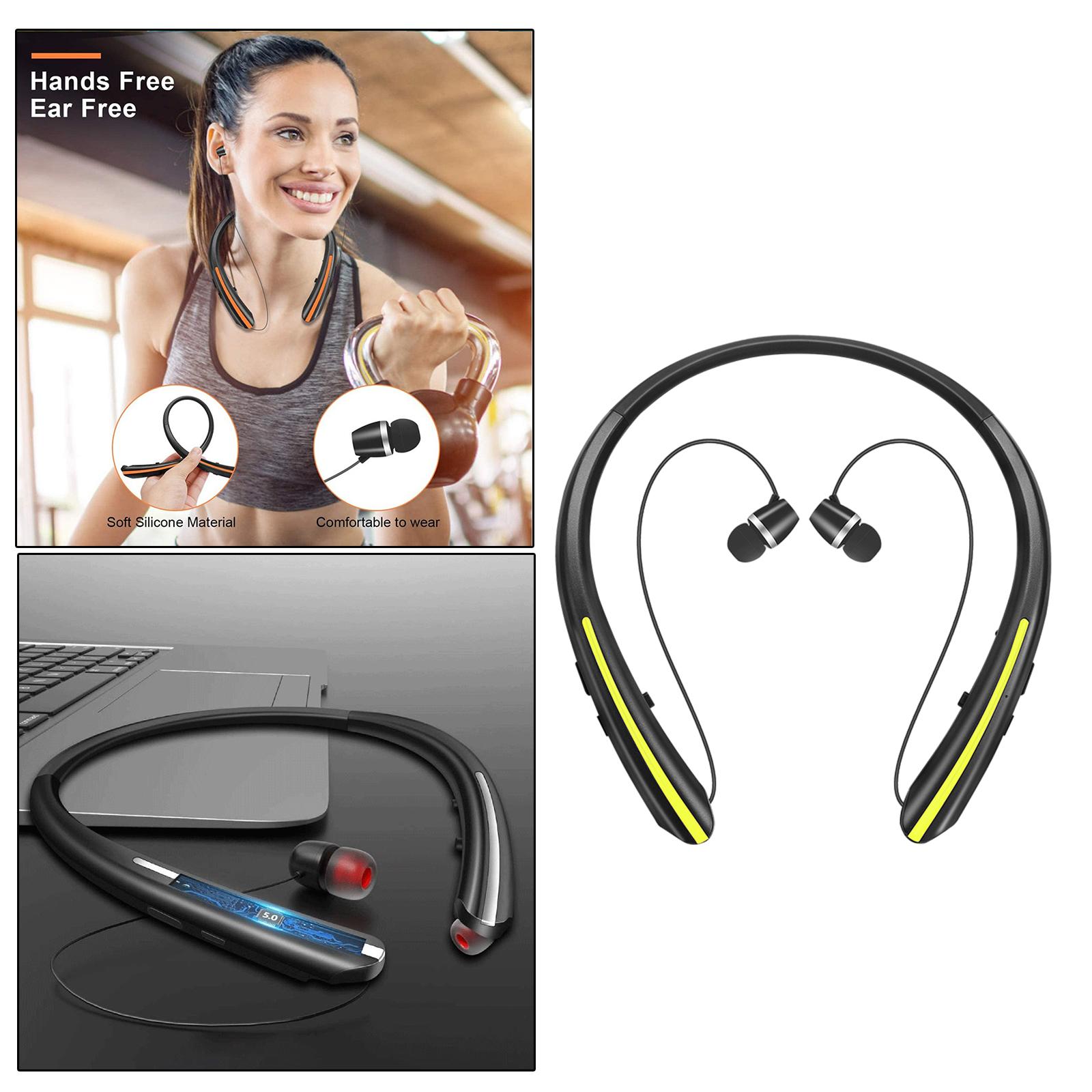 Stereo Wireless Bluetooth Headphone Headset with Mic Neckband Earbuds Sport