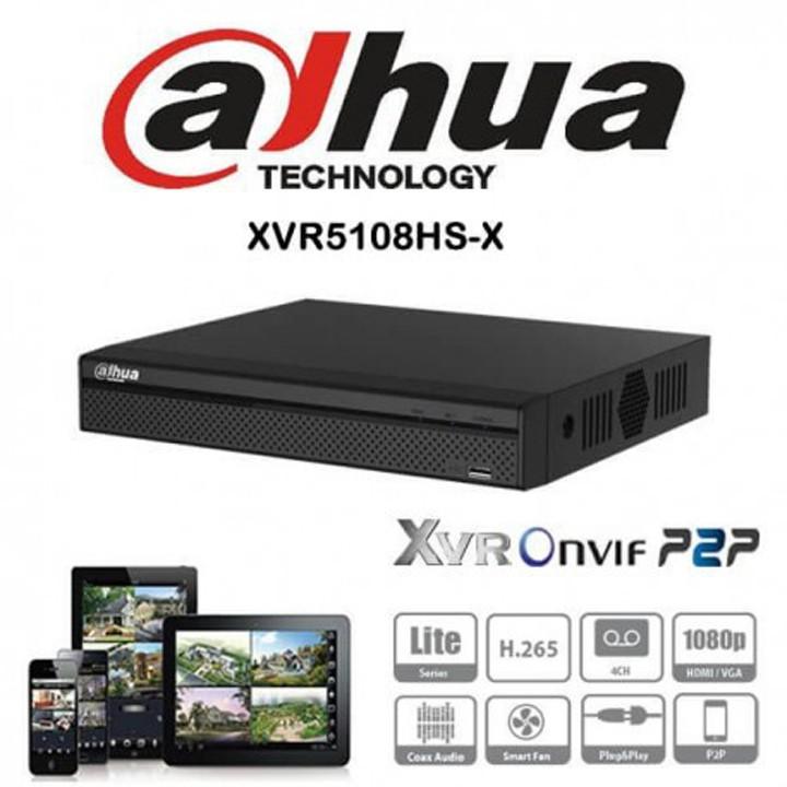 Đầu ghi hình camera 8 kênh FullHD 1080P-4KN Dahua DH-XVR5108HS-X hàng chính hãng DSS Việt Nam