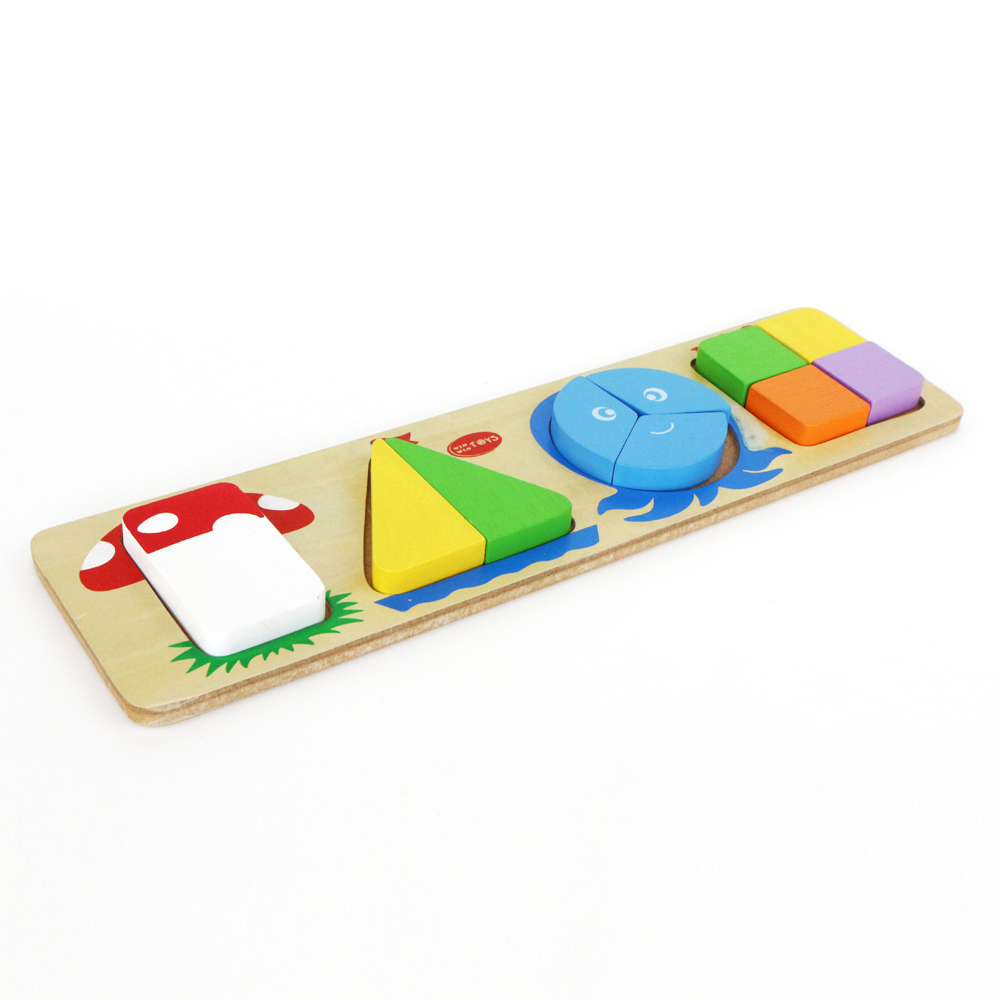 Đồ chơi phân chia hình khối, Bốn hình cơ bản - Đồ chơi gỗ Winwintoys