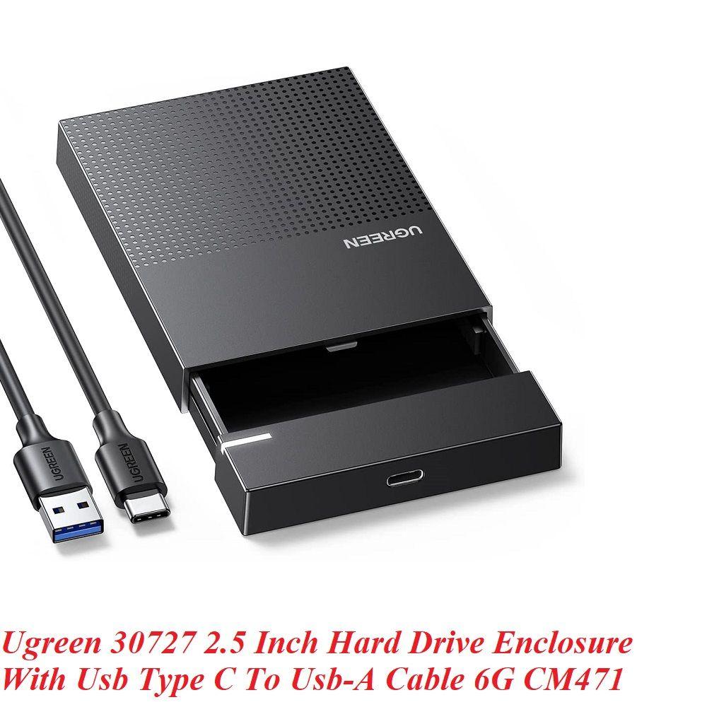 Ugreen UG30727CM471TK 50CM 10TB Hộp đựng ổ cứng 2,5 inch SATA 3 USB Type-C USB 3.1 Gen 2 tốc độ truyền 6Gbs Hàng chín - HÀNG CHÍNH HÃNG