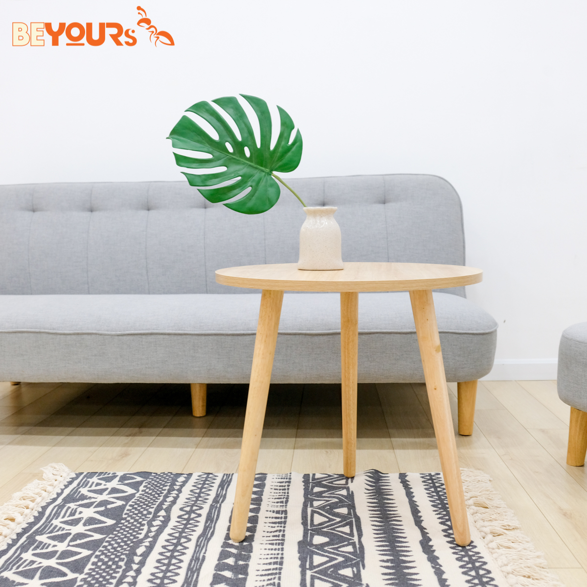 Bàn Trà Sofa Thông Minh BEYOURs Bee Table Bằng Gỗ Hình Tròn Nội Thất Kiểu Hàn