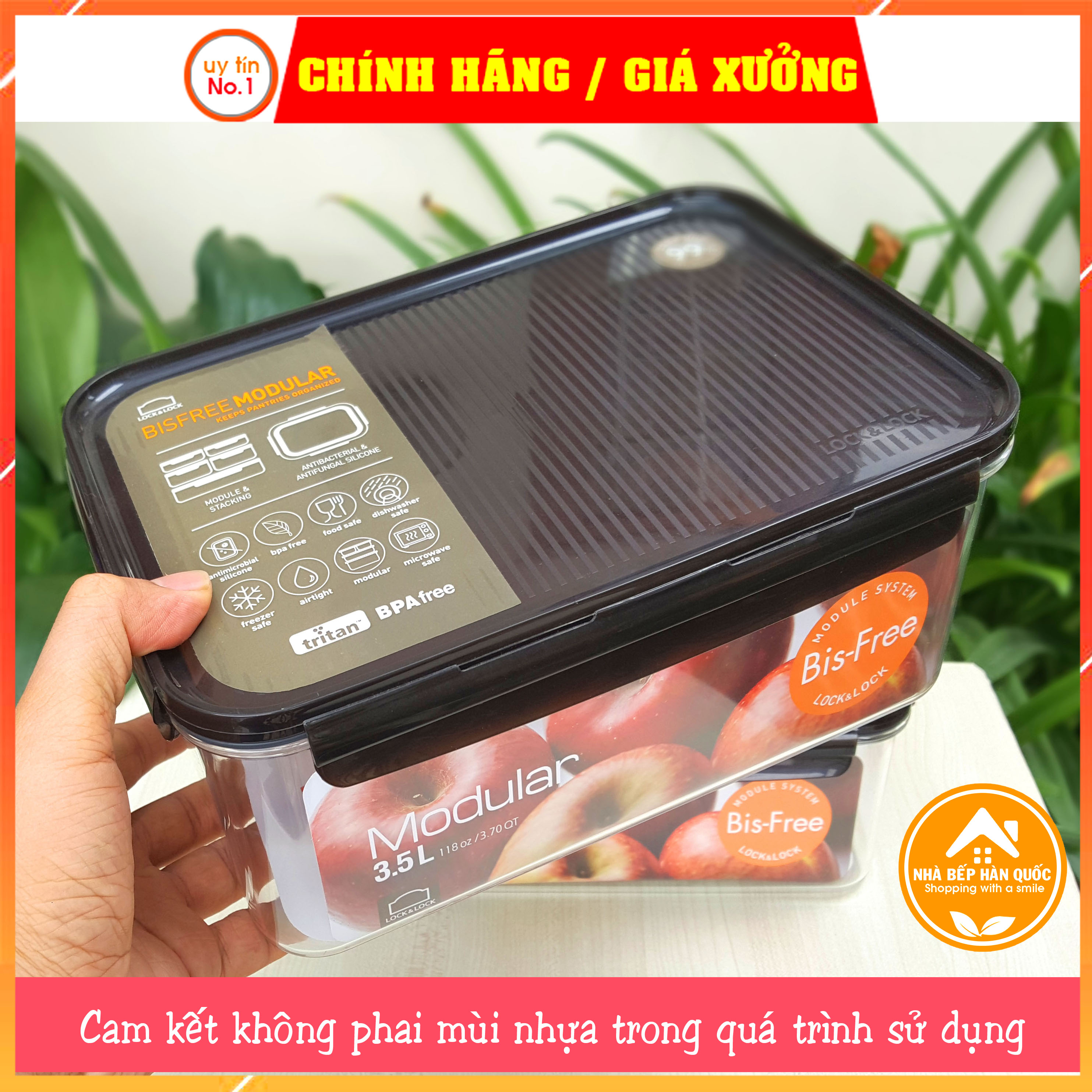 Hộp bảo quản thực phẩm Lock&Lock Bisfree Modular LBF408 4800ml LBF407 3500ml