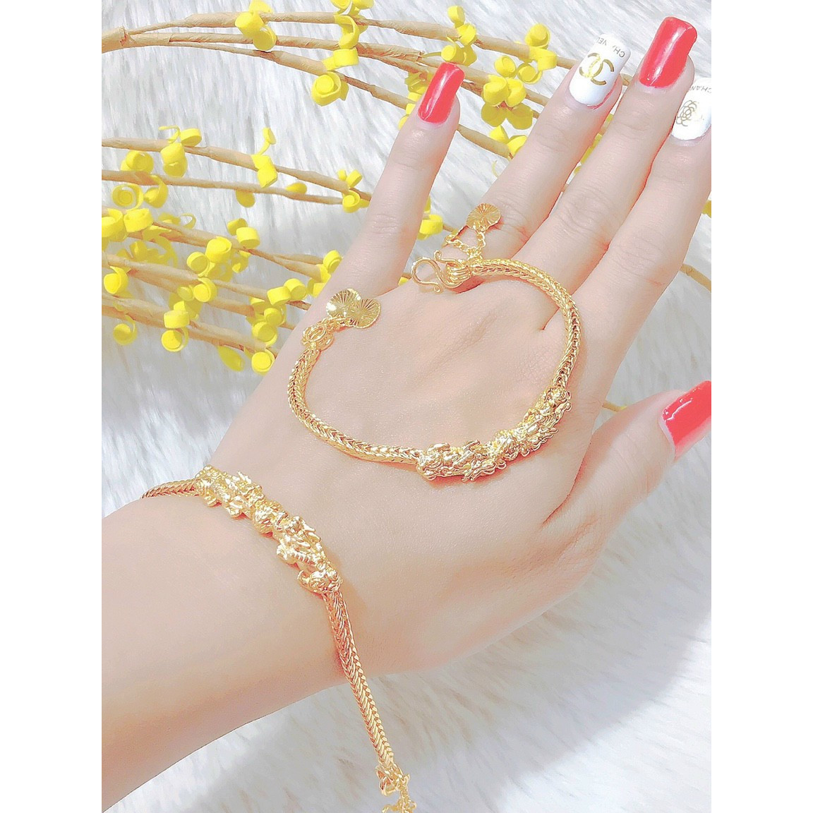 Lắc Tay Tỳ Hưu Mạ Vàng