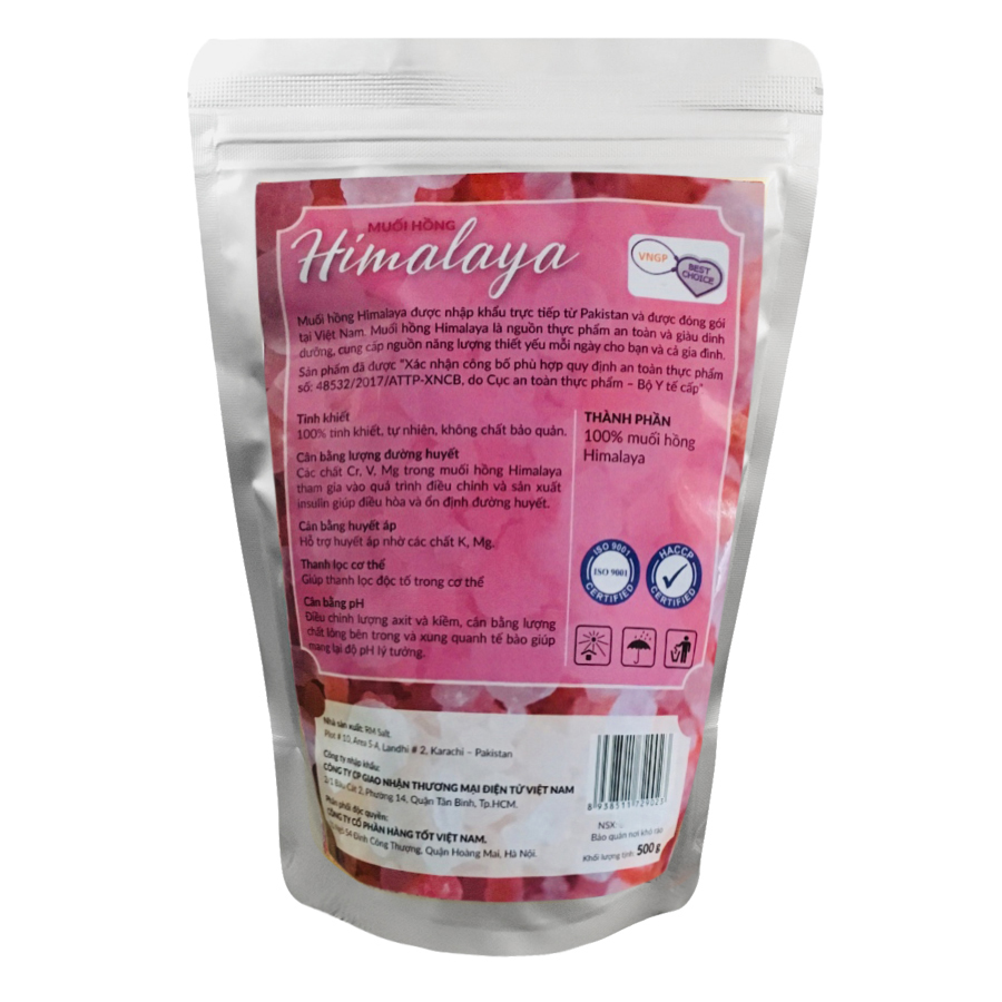 Muối Hồng Himalaya Hạt 3-5mm Nguyên Chất (500g)