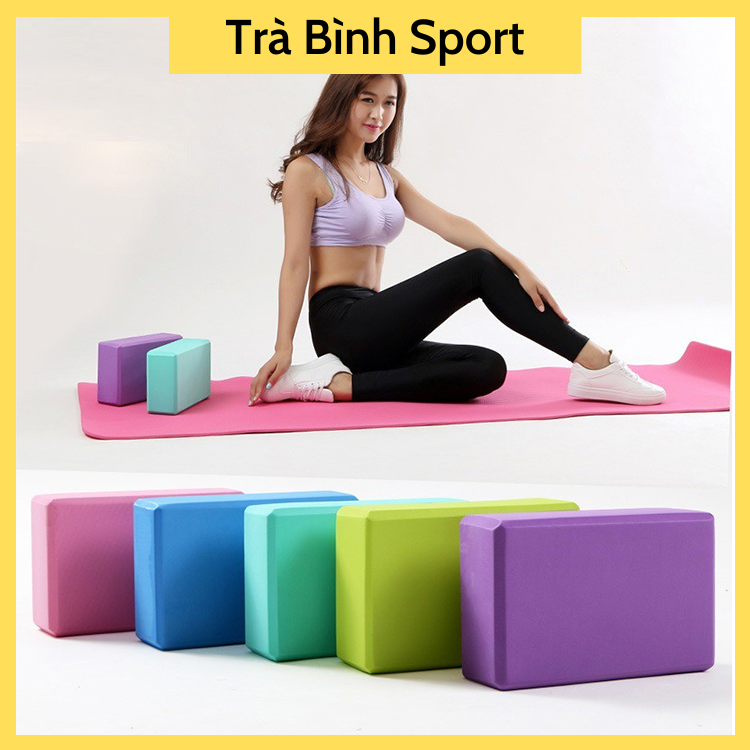 Gạch xốp yoga trơn nhựa AVE hỗ trợ tập luyện hiệu quả