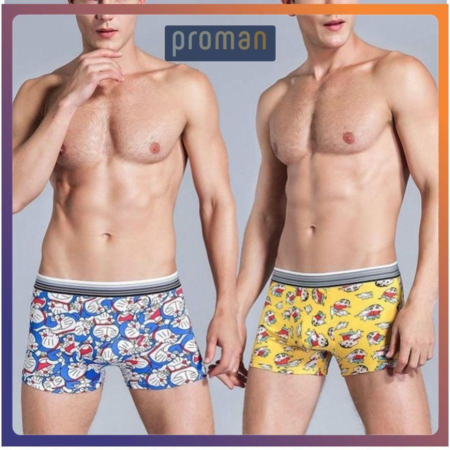 Quần sịp quần lót nam thun lạnh doremon hàng hiệu, Quần lót nam in hình chất cotton 100% kháng khuẩn SIH01 PROMAN
