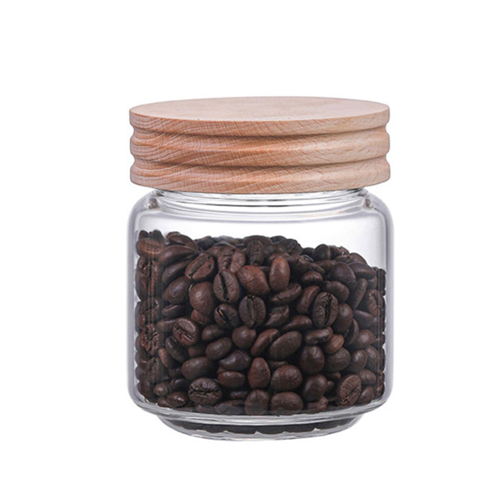 4x Glass Storage Jar Canisters Canister Decorative Cookies Cereal Sugar Rice