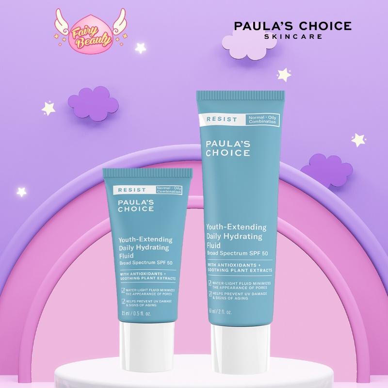 Kem Chống Nắng Hóa Học Cho Da Dầu - Paula's Choice Resist Youth-Extending Daily Mattifying Fluid SPF 50 60ml (Mã 7800)