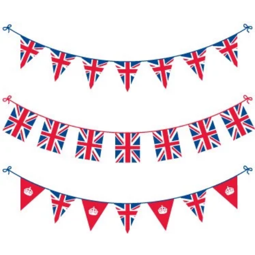 Dây cờ trang trí nước Anh - British Banner qka04