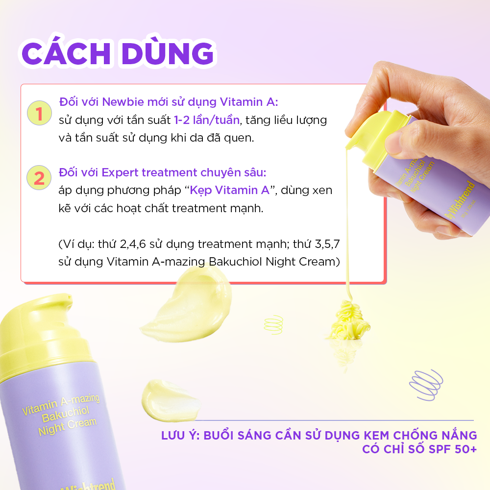 By Wishtrend Kem dưỡng da ban đêm Vitamin A-mazing Bakuchiol Night Cream 30g