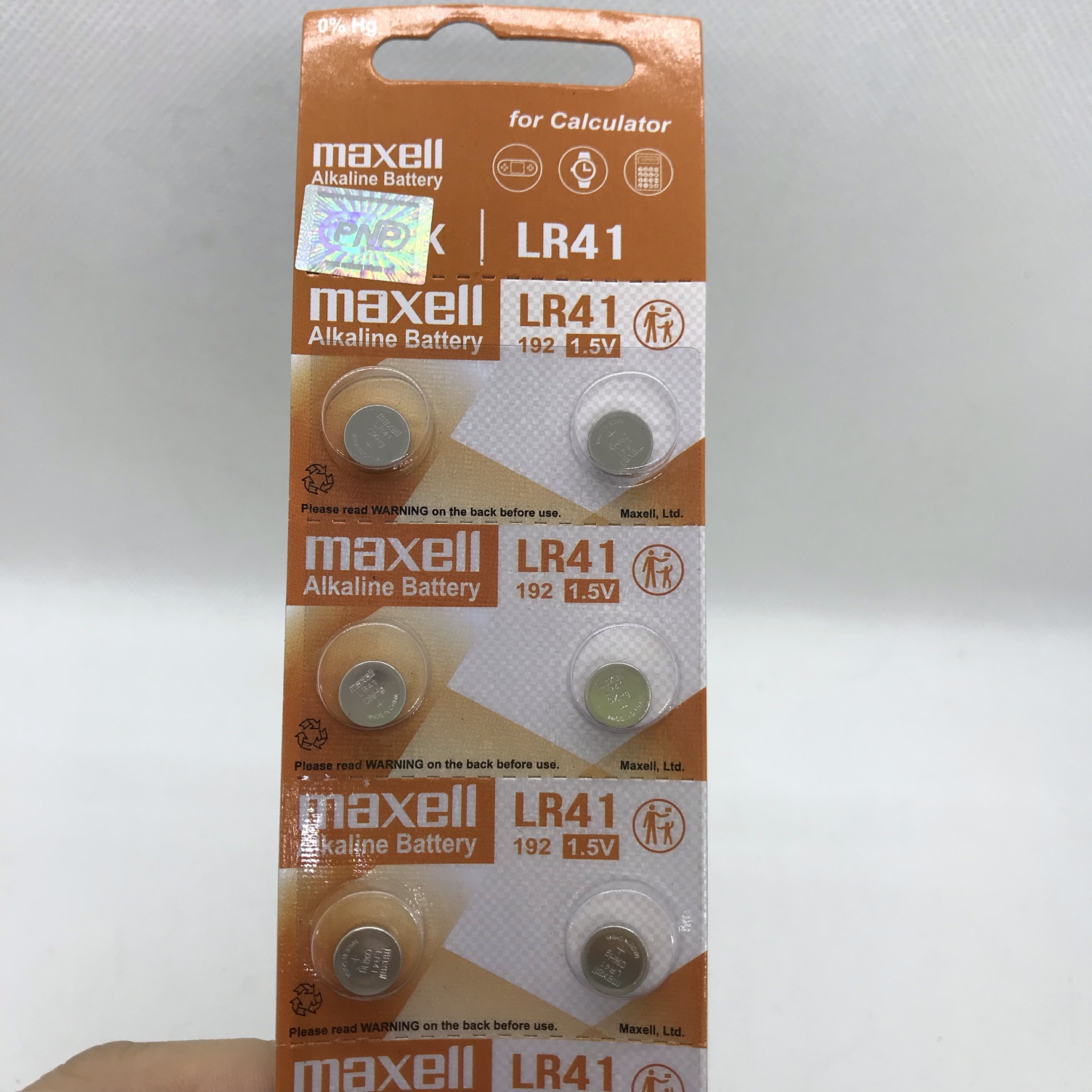 Vĩ 10 viên Pin LR41/192/AG3 Maxell chính hãng