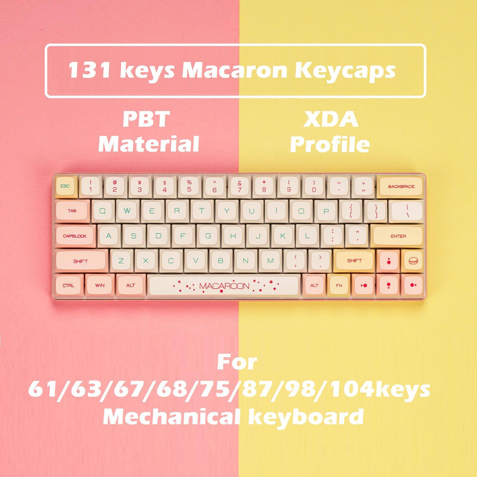 PBT 131 Keys Kits Universal DIY Custom for Box Mechanical Keyboard