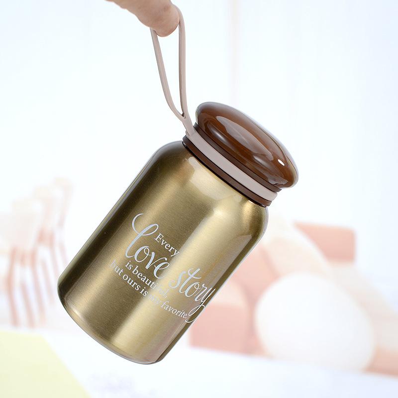 300/380Ml Dễ Thương Nấm Bình Giữ Nhiệt Thép Không Gỉ 304 Treo Tường Đôi Chân Không Di Động Người Phụ Nữ Kid Cách Nhiệt Cốc tumbler