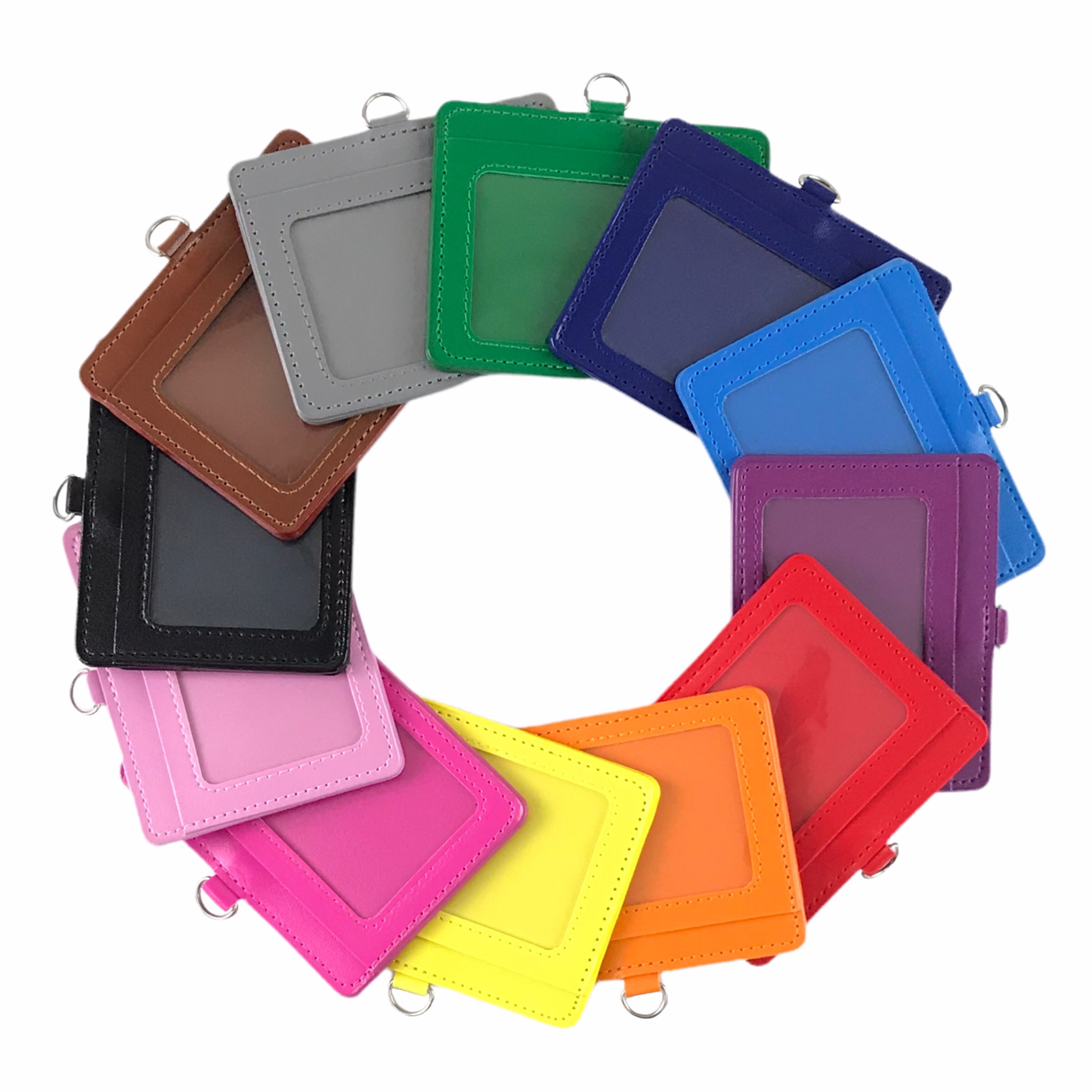 Bảng tên da 8.5x5.5cm 2 ngăn ngang