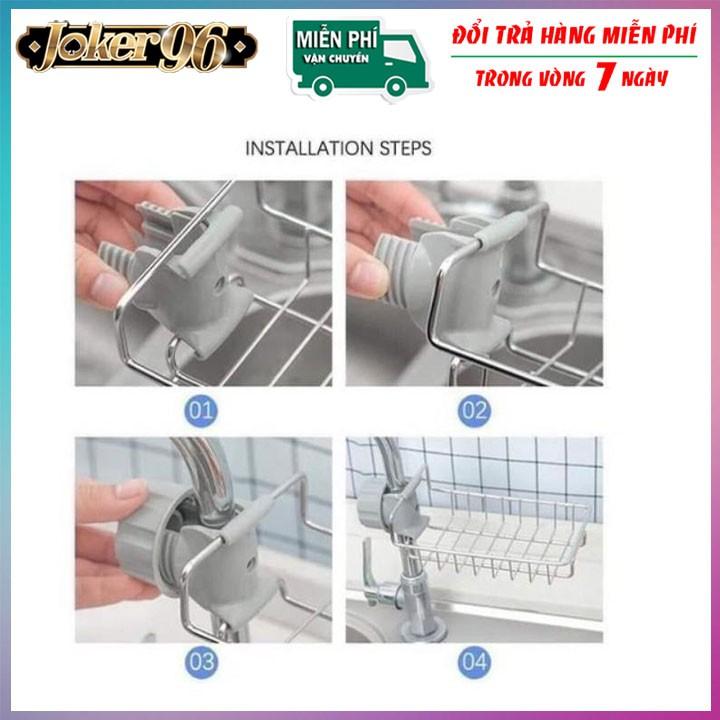 Kệ Để Đồ Rửa Chén Cạnh Vòi Rửa ️Chất Liệu Inox 304 ️ Giá treo inox tiện dụng, chắc chắn, dễ lắp đặt ở vòi