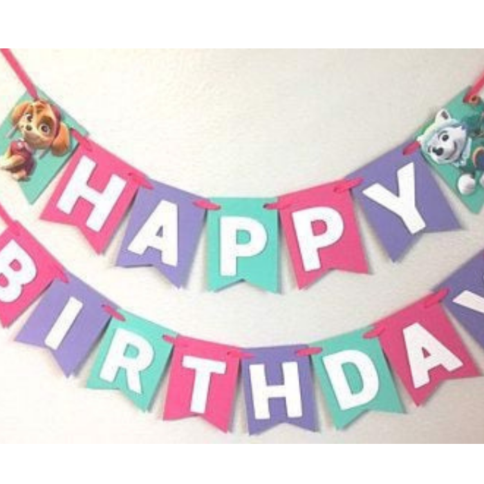 Dây cờ sinh nhật chó cứu hộ Paw Patrol bunting cch45