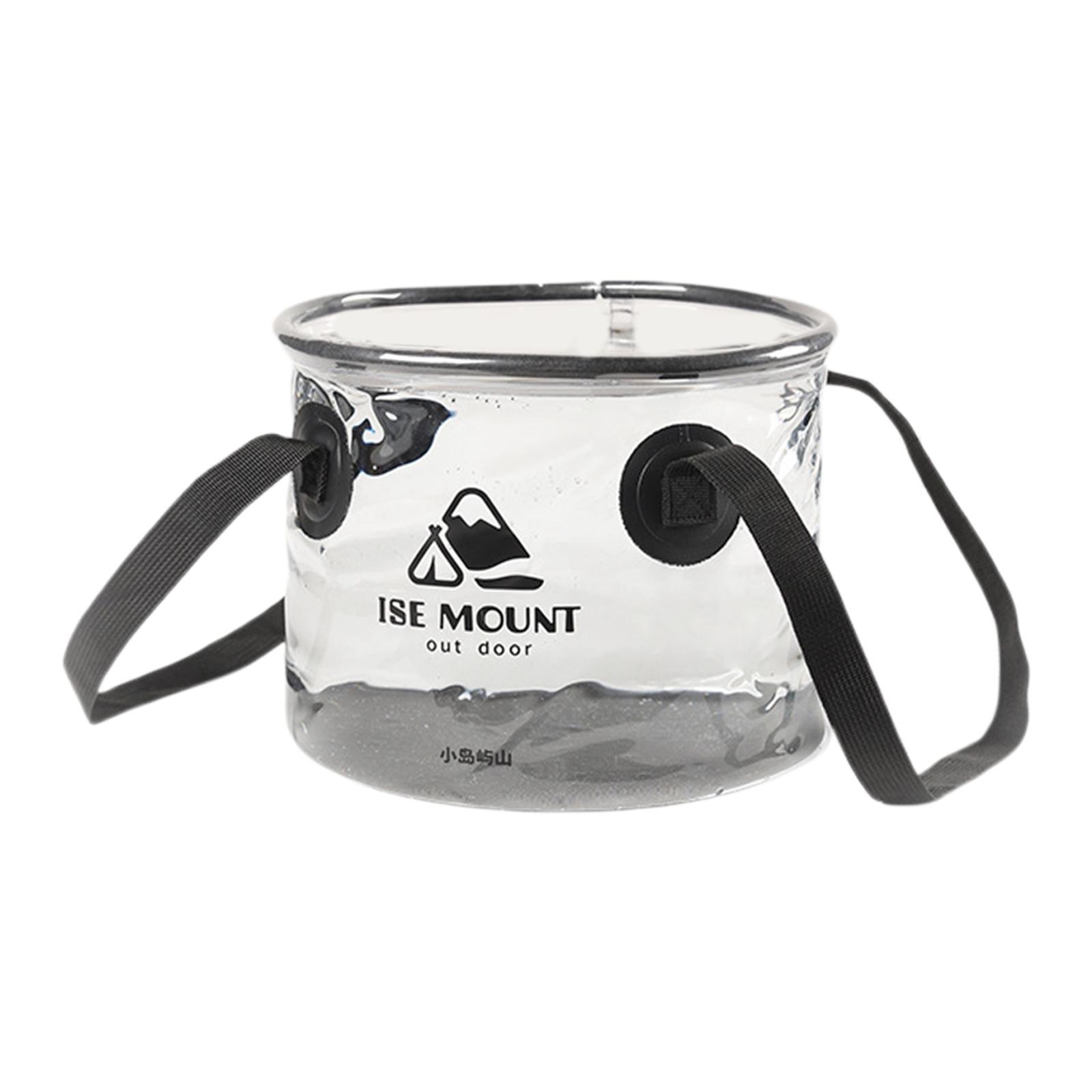 Collapsible Bucket with Handle Folding Water Bucket Camping Wash Tub Kitchen Portable Water Container Wash Basin for Cleaning Outdoor Hiking