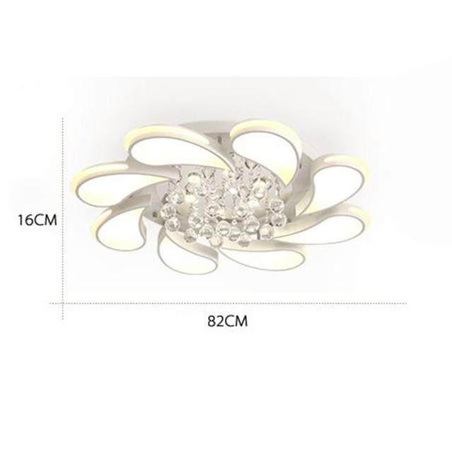 Đèn ốp trần trang trí hoa lan pha lê có điều khiển từ xa