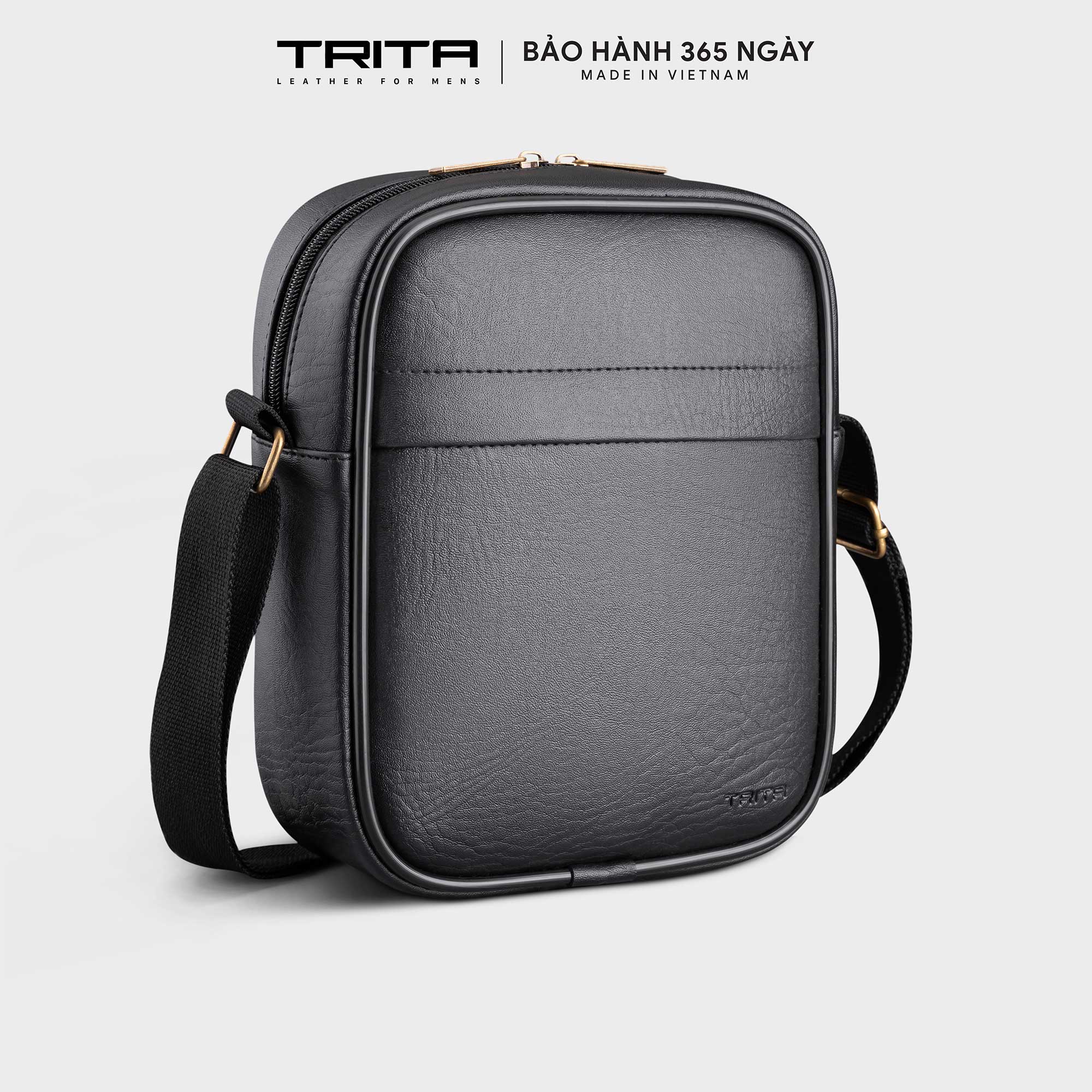 Túi Trita ( Thời trang nam dáng đứng - Túi đeo chéo da RTN12 )