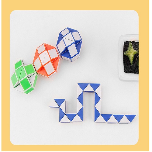 Đồ chơi trí tuệ cho bé xếp hình Rubik Rắn, Thước kẻ ma Thuật 36 phân đoạn, Đồ chơi thông minh phát triển tư duy
