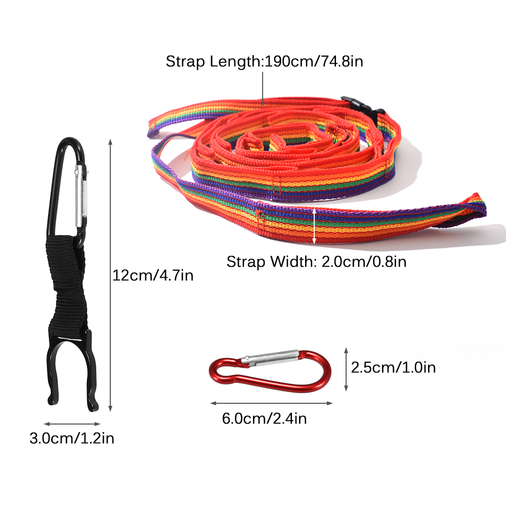 Dây Dự Trữ Với 13 Móc Khóa Carabiner Cắm Trại Đi Bộ Đường Dài