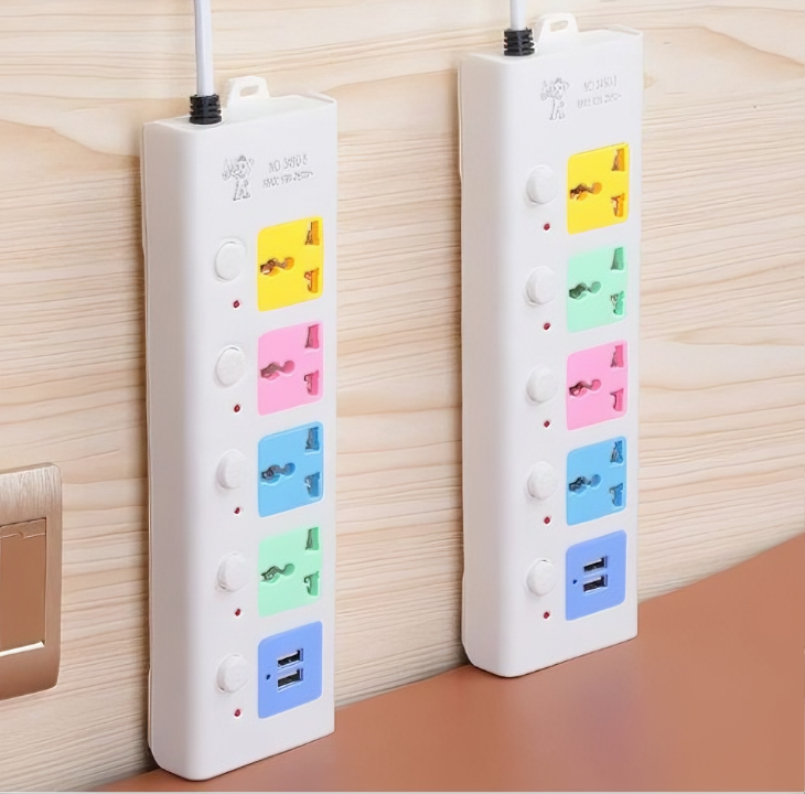 Ổ cắm điện B40 đa năng cao cấp chống giật 2 cổng cắm USB công suất 2500W có chốt an toàn dây dài 1.8m - Hàng chính hãng