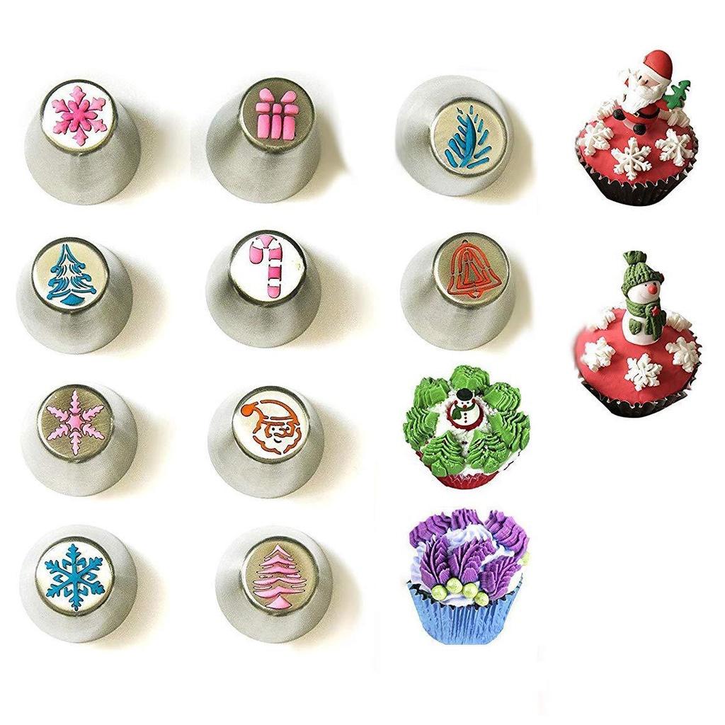 Đui Bắt Kem Làm Bánh 3d Noel Giáng Sinh Cupcake Bánh Quy Cookie Trang Trí Bánh Cao Cấp Bộ 23 Chi Tiết - CBDUINOEL23P