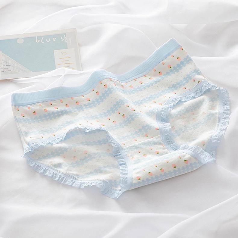Quần lót nữ cotton cotton giấy thỏ xanh 8015