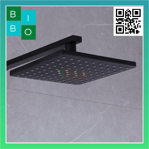 Bộ Sen tắm Vuông Đen Nóng Lạnh Inox304 Sơn Tĩnh Điện