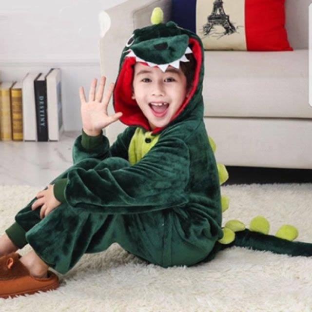Bộ đồ thú khủng long - Bộ khủng long xanh hồng đỏ Đủ size