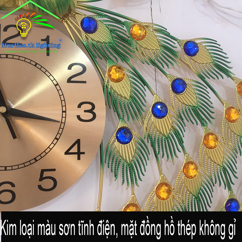 Đồng hồ Treo Tường, đồng hồ decor nghệ Thuật Cao Cấp hiện đại 3D kích cỡ lớn treo phòng khách 1818