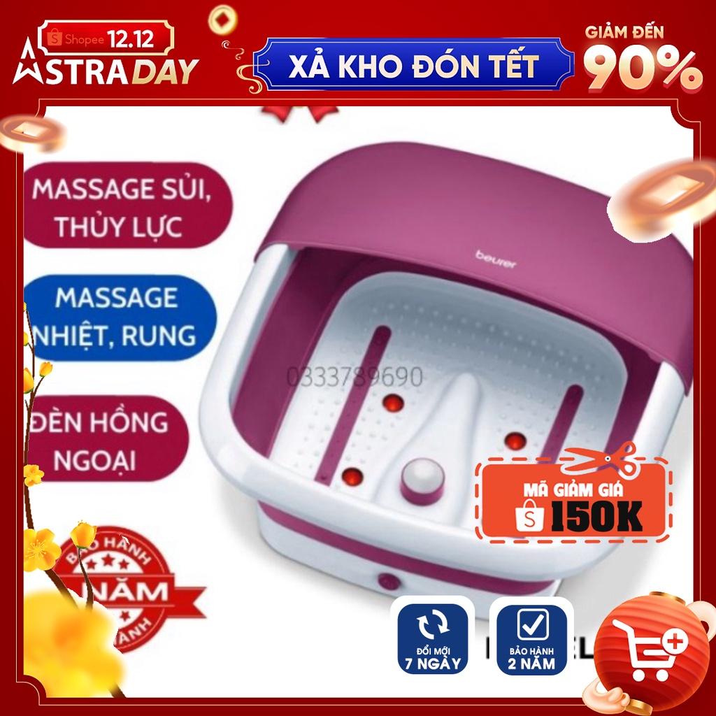 Bồn ngâm chân hồng ngoại Beurer FB30, chậu massage chân rung, sủi giữ ấm nước, có thể thu gấp gọn chậu