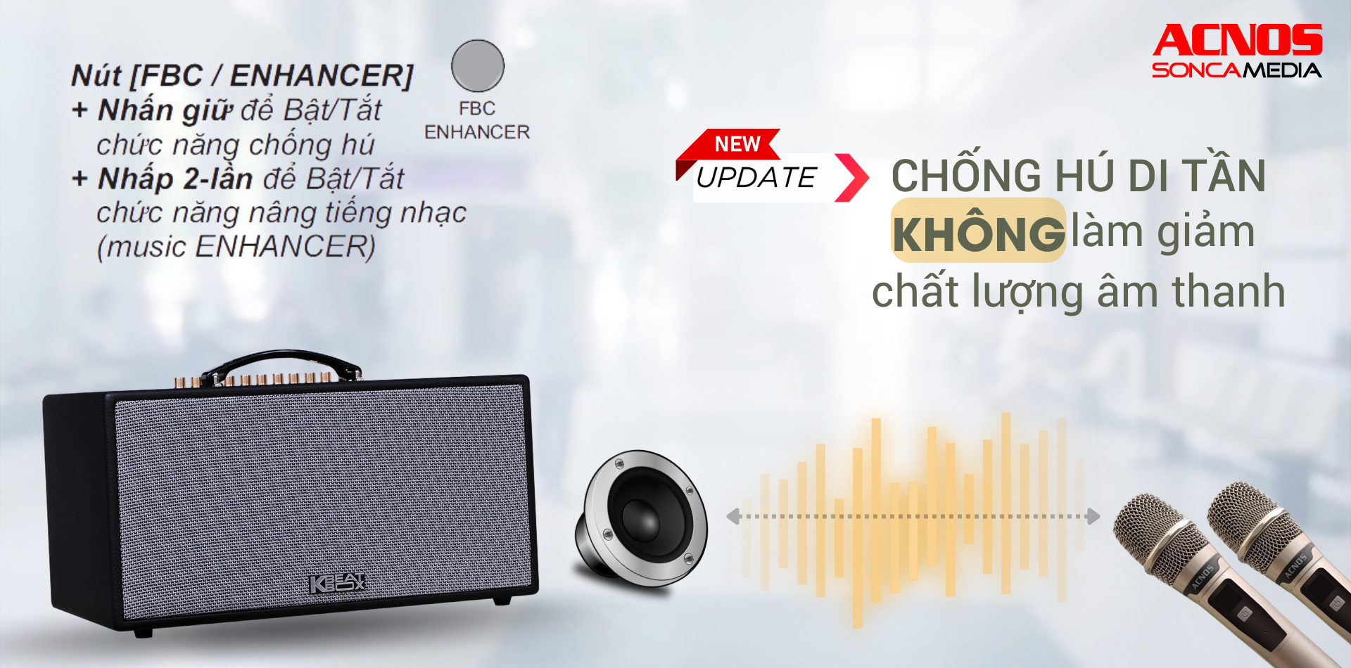 Dàn âm thanh di động xách tay ACNOS CS450NEO