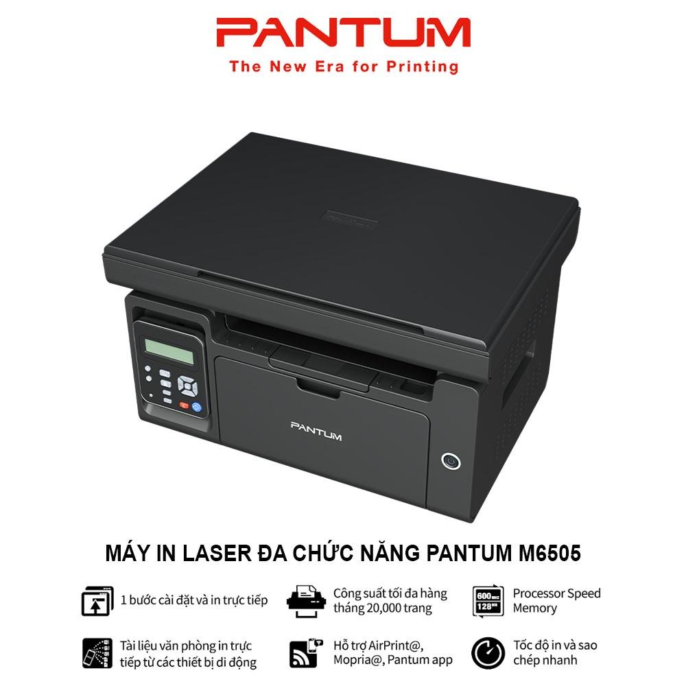 Máy in Laser đa chức năng PANTUM M6505, in đen trắng, tốc độ cao, scan, photocopy, khổ giấy A4 (Hàng chính hãng)