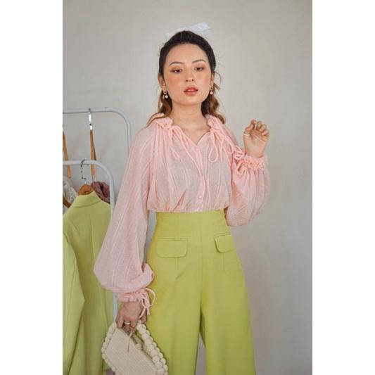 Quần CORSET TROUSERS dài ống rộng size tùy chỉnh eo