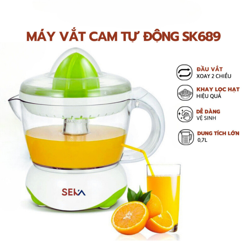 Máy vắt nước cam Seka SK-689 tự động 2 chiều dùng điện giúp vắt kiệt lượng nước