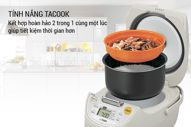 Nồi Cơm Điện Tử Tiger JBV-S18W - 1.8 Lít - Hàng Chính Hãng