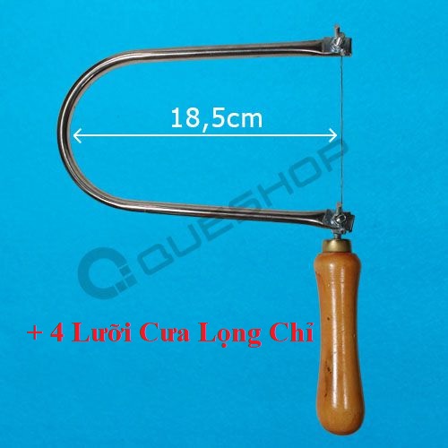 Combo Cưa Lọng Nhỏ + 4 Lưỡi Lọng Chỉ (chiều sâu cưa 18,5cm)