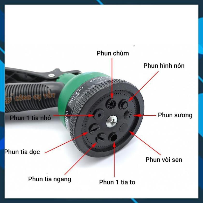 Vòi xịt rửa xe,Vòi phun nước tưới cây tăng áp thông minh 8 chế độ 815621