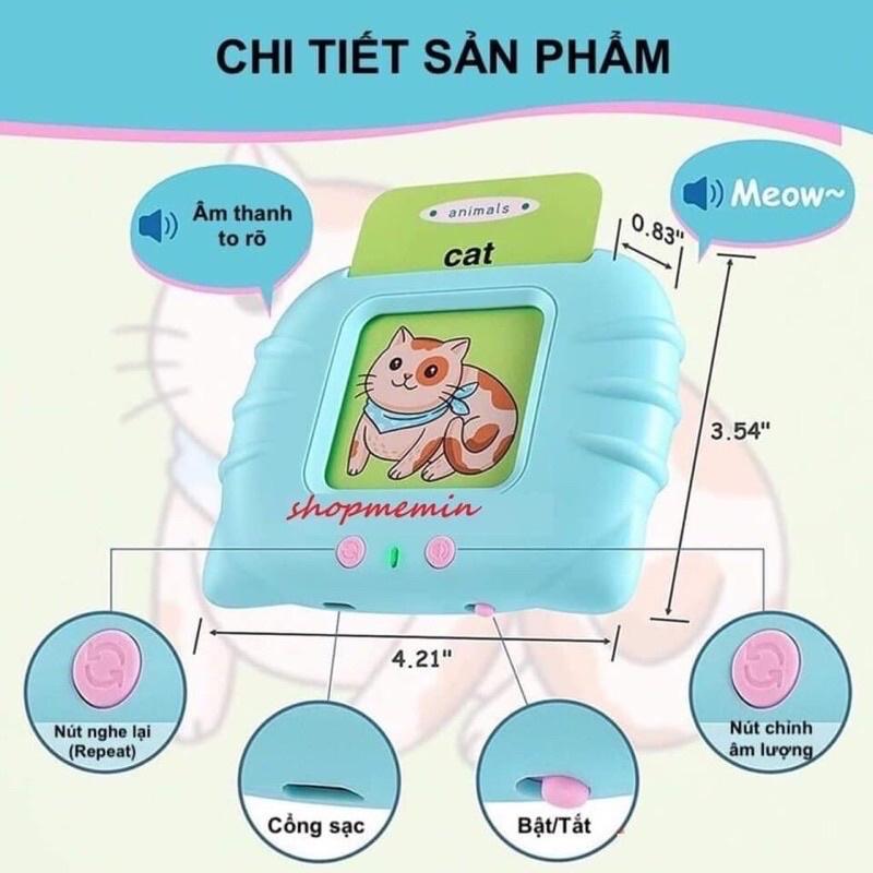 Máy đọc thẻ Flascard song ngữ Anh-Việt dành cho trẻ em không có sóng điện từ