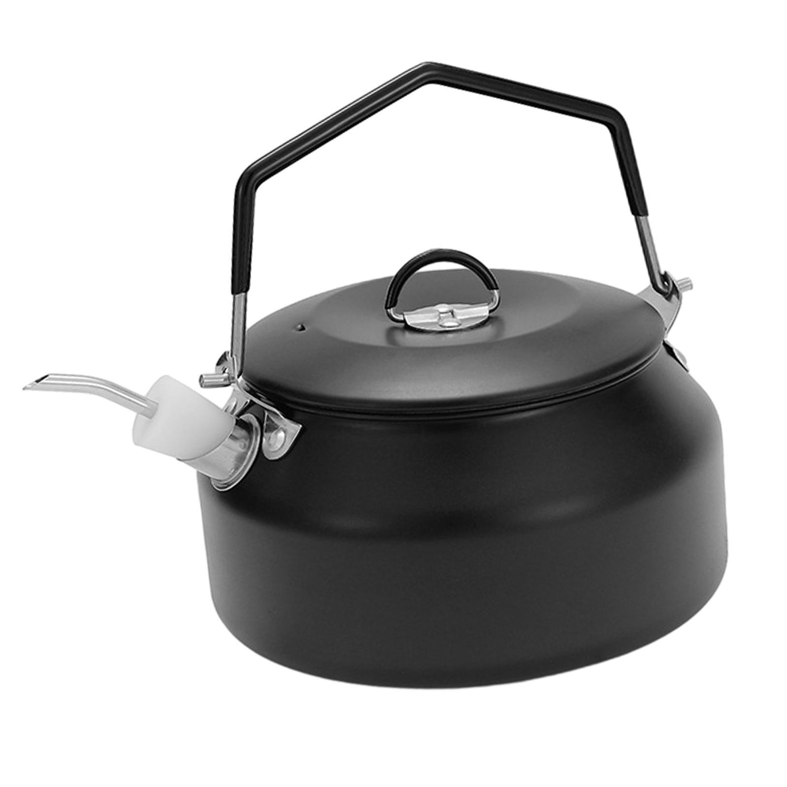 Water Boiler 1L Camping Water Kettle Anti Scald and Lockable Handle Teapot Teakettle for Camp Fishing Mountaineering Barbecue