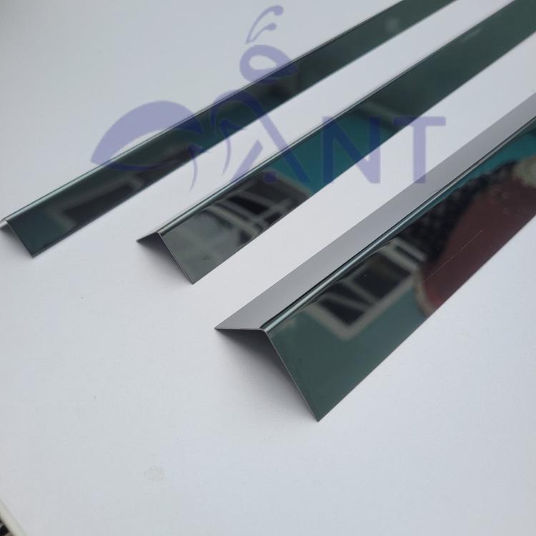 Nẹp Inox chữ V đen gương đủ kích thước, Nẹp V inox, nẹp trang trí, dày 0.4li, thanh dài 1m35 thi công đơn giản