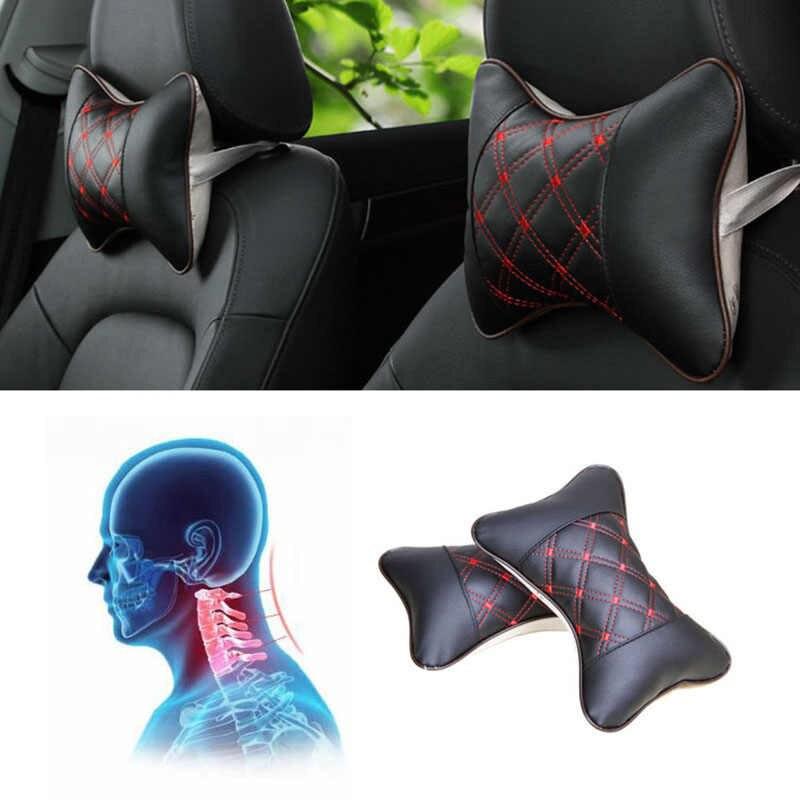 Mới Gối Tựa Đầu Trên Xe Hơi Chất Liệu Da