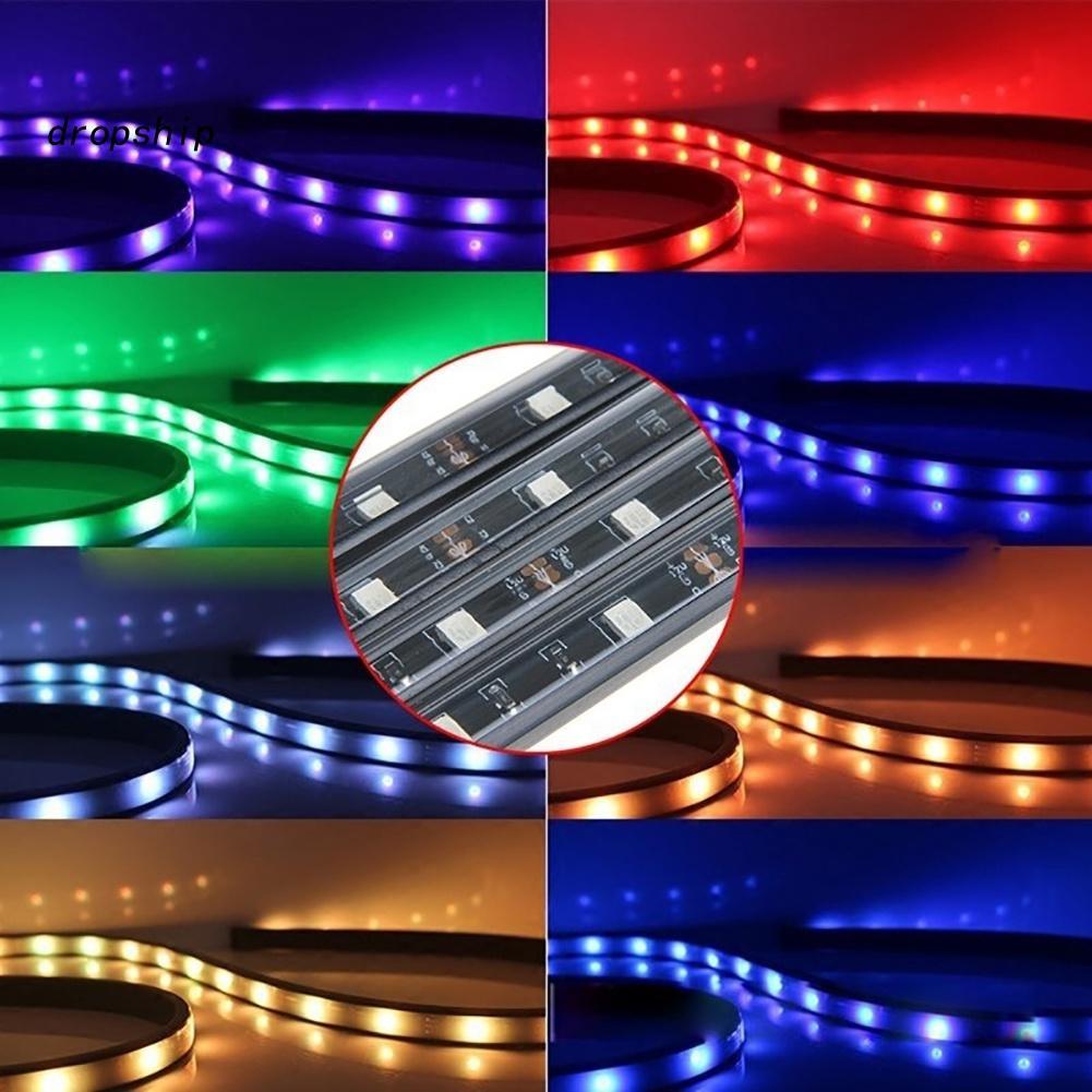 Đèn LED Dây RGB Không Dây Điều Khiển Âm Thanh Cho Xe Hơi