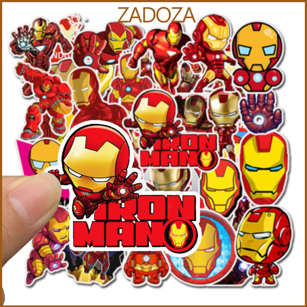 Sticker người sắt iron man decal dán laptop , điện thoại hình dán trang trí, ván trượt, bình nước, mũ bảo hiểm